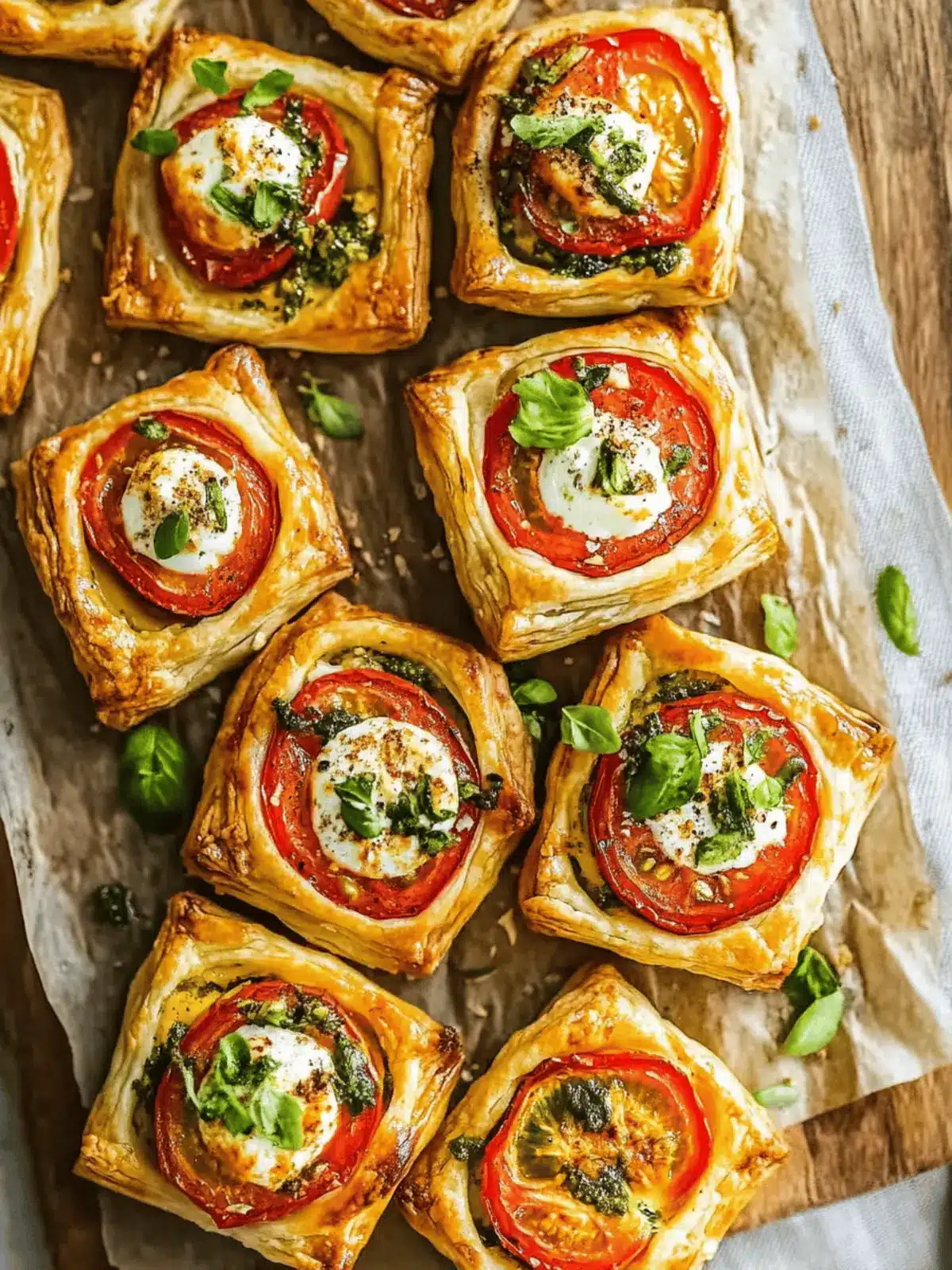 Tomato Tartlets with Puff Pastry