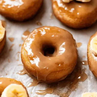 Banana Donuts with Brown Sugar Glaze