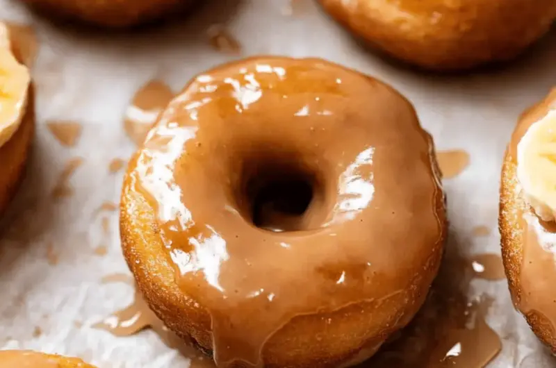 Banana Donuts with Brown Sugar Glaze