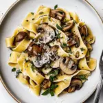 Pappardelle with Mushroom Sauce