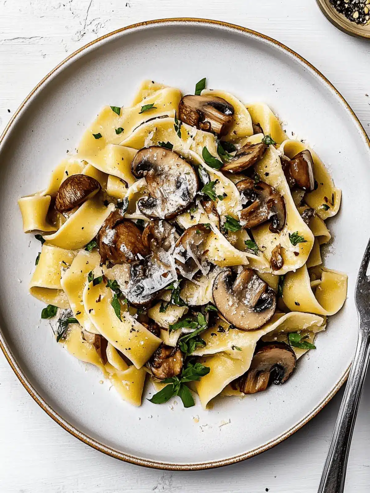 Pappardelle with Mushroom Sauce