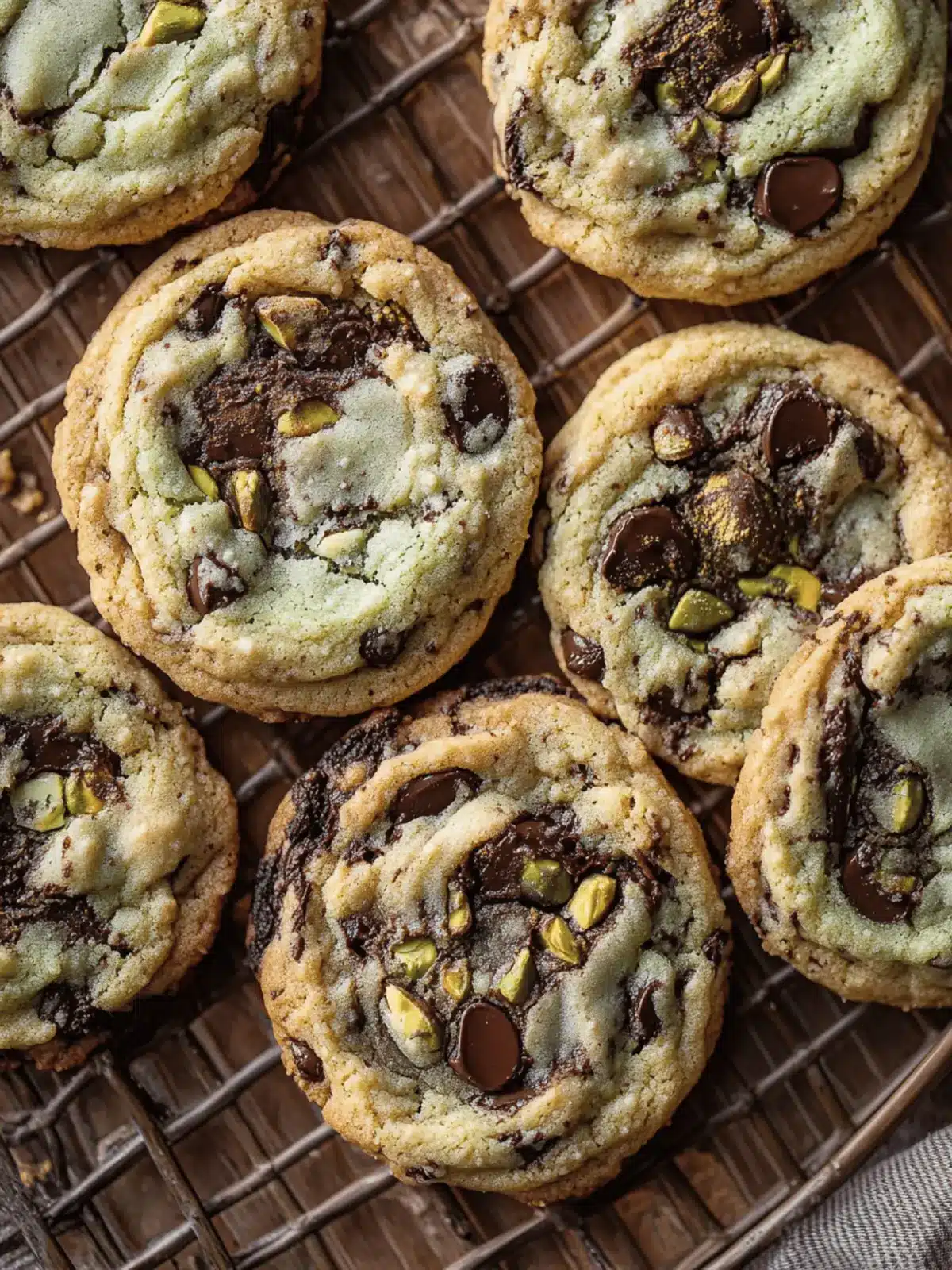 Pistachio Cream Chocolate Chip Cookies