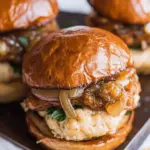Apple Butter Onion Chicken Burgers