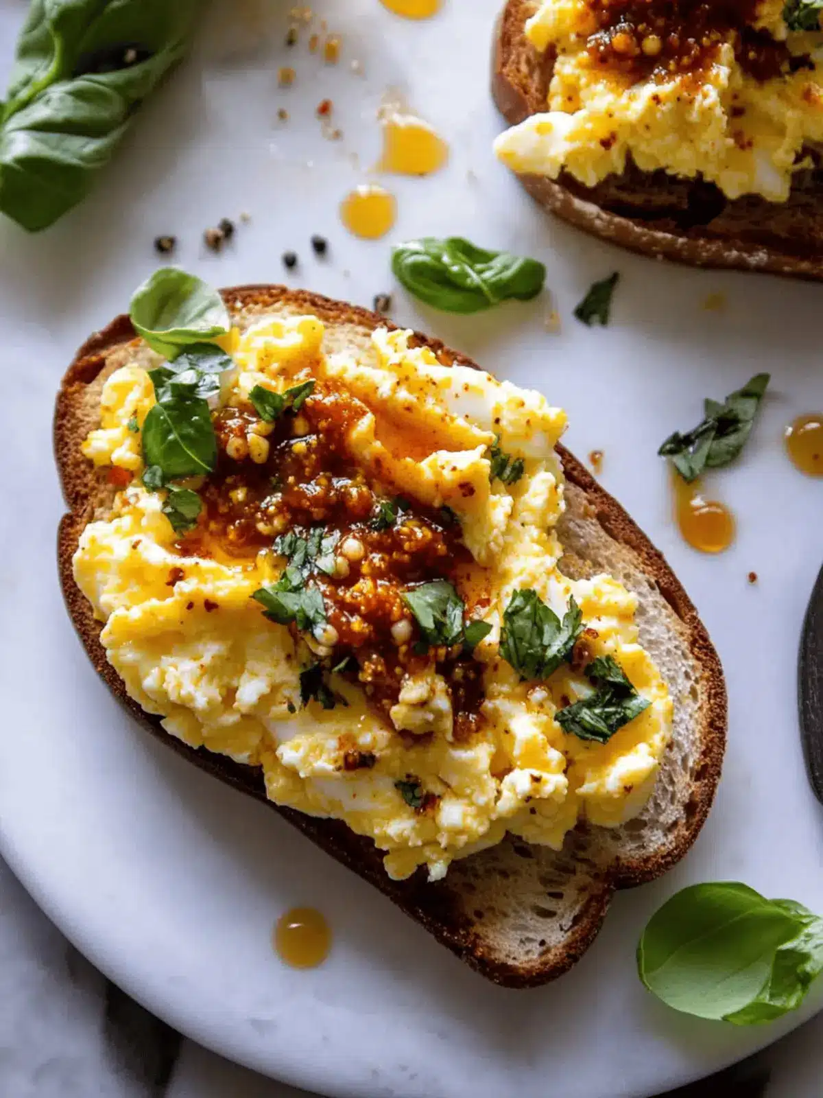 Dad's Easy Cheesy Eggs with Chili Butter