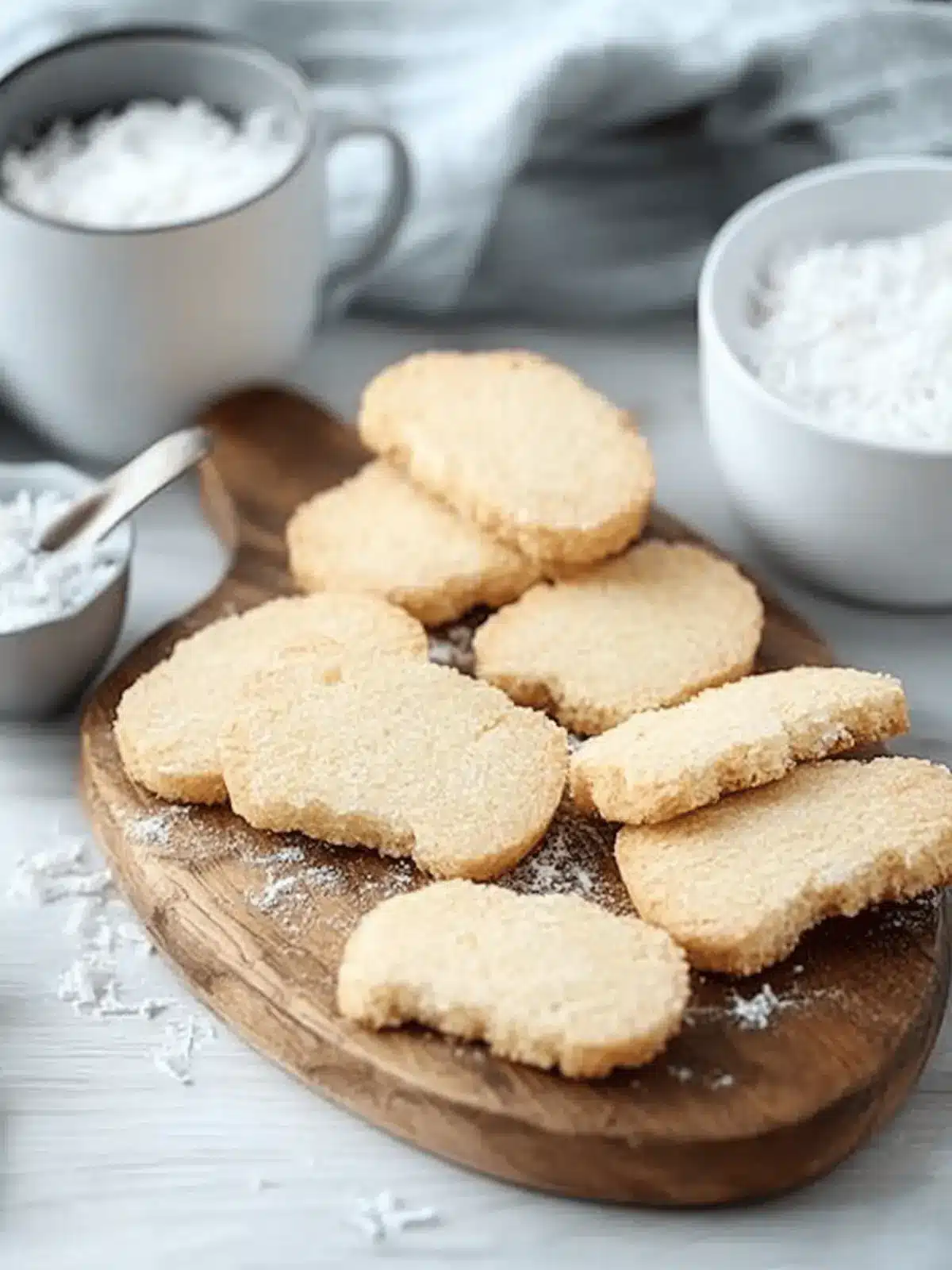 Slice & Bake Coconut Shortbread Cookies