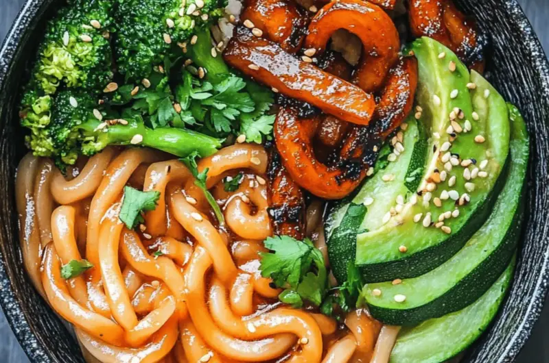 Udon Noodle and Veggie Bowl