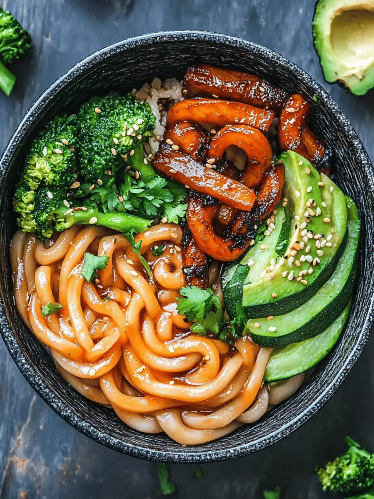 Udon Noodle and Veggie Bowl