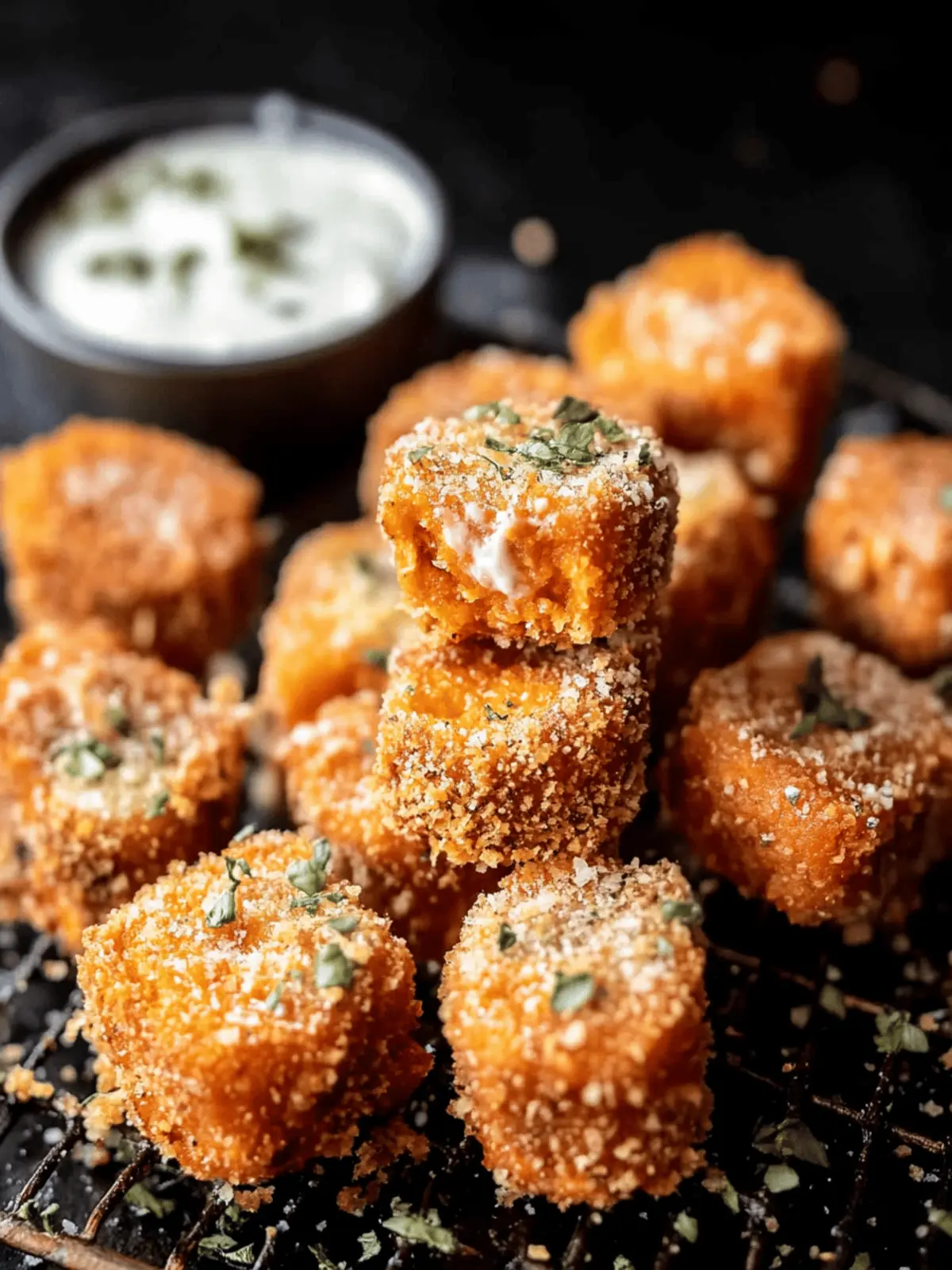 Crispy Cheesy Sweet Potato Bites