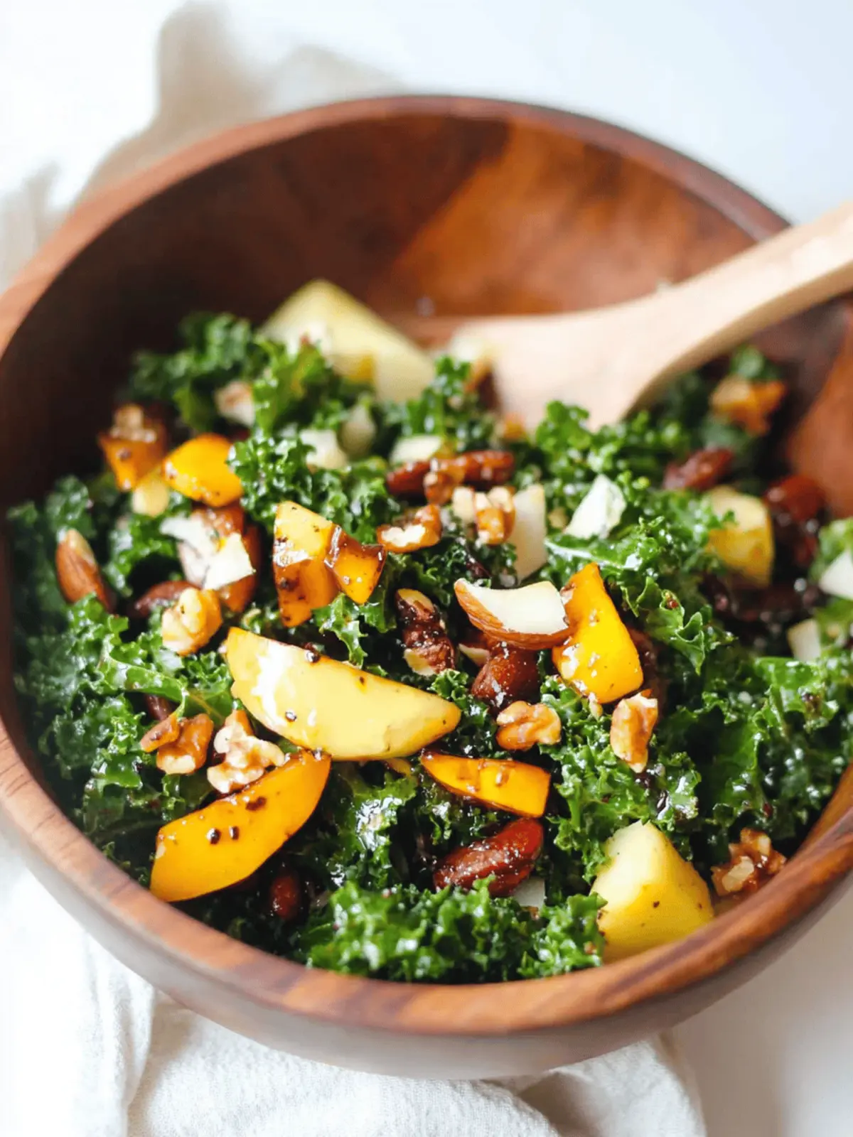 Autumn Kale Salad with Maple Balsamic Vinaigrette