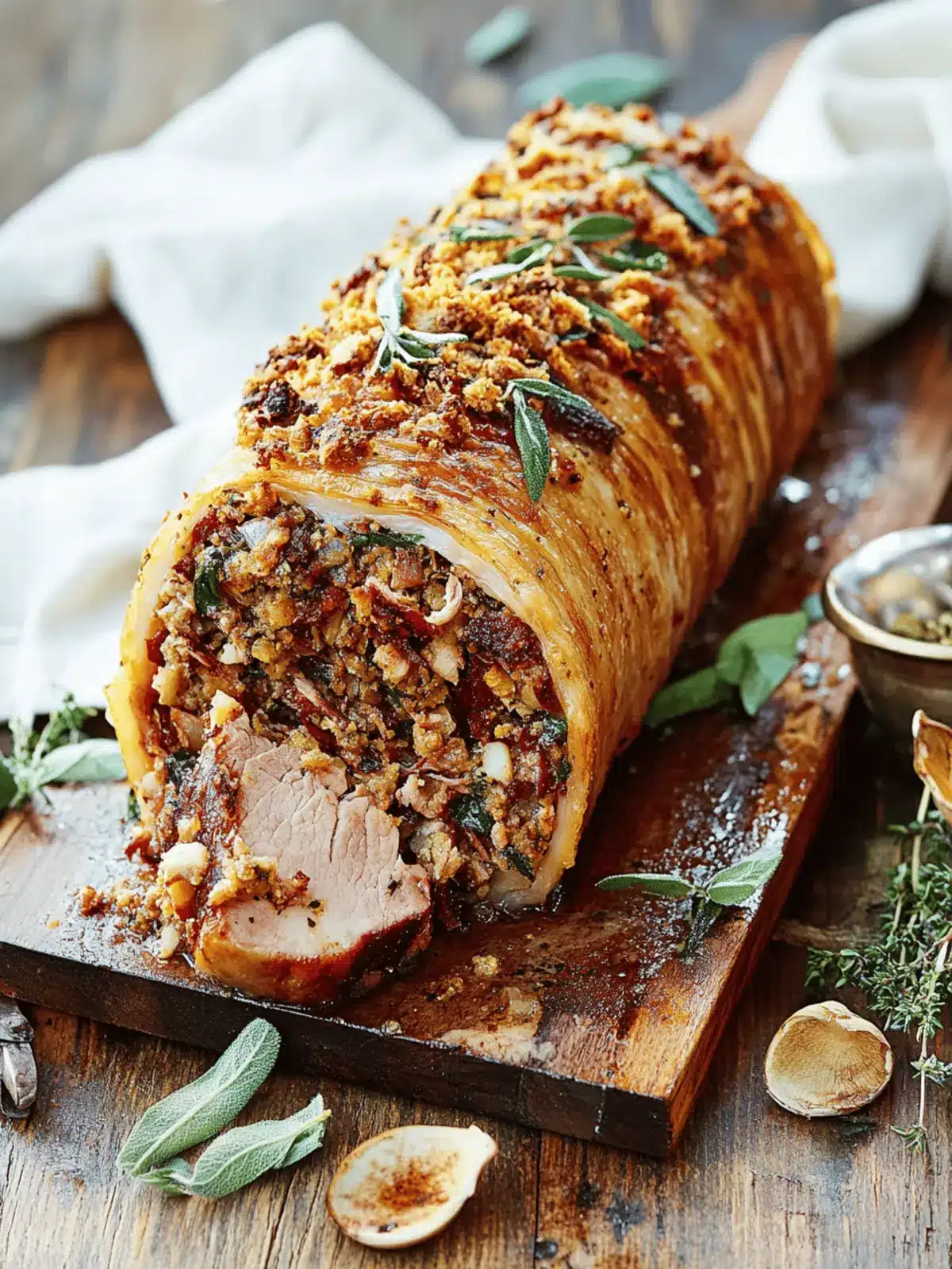 Pork Loin With A Great Herby Stuffing
