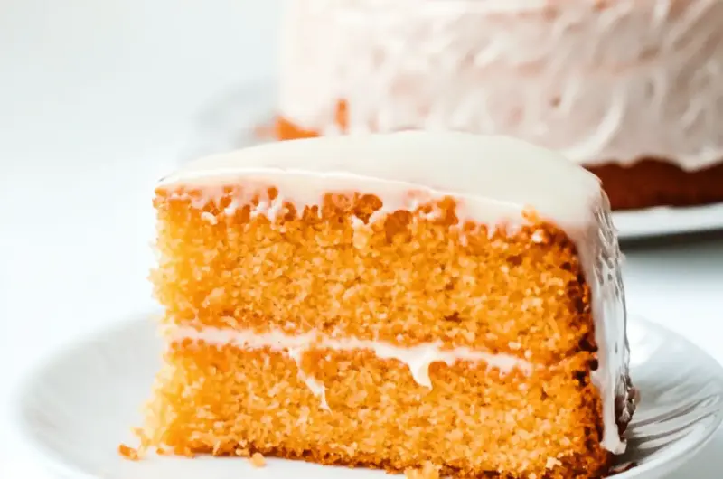 Thai Tea Cake with Condensed Milk Glaze