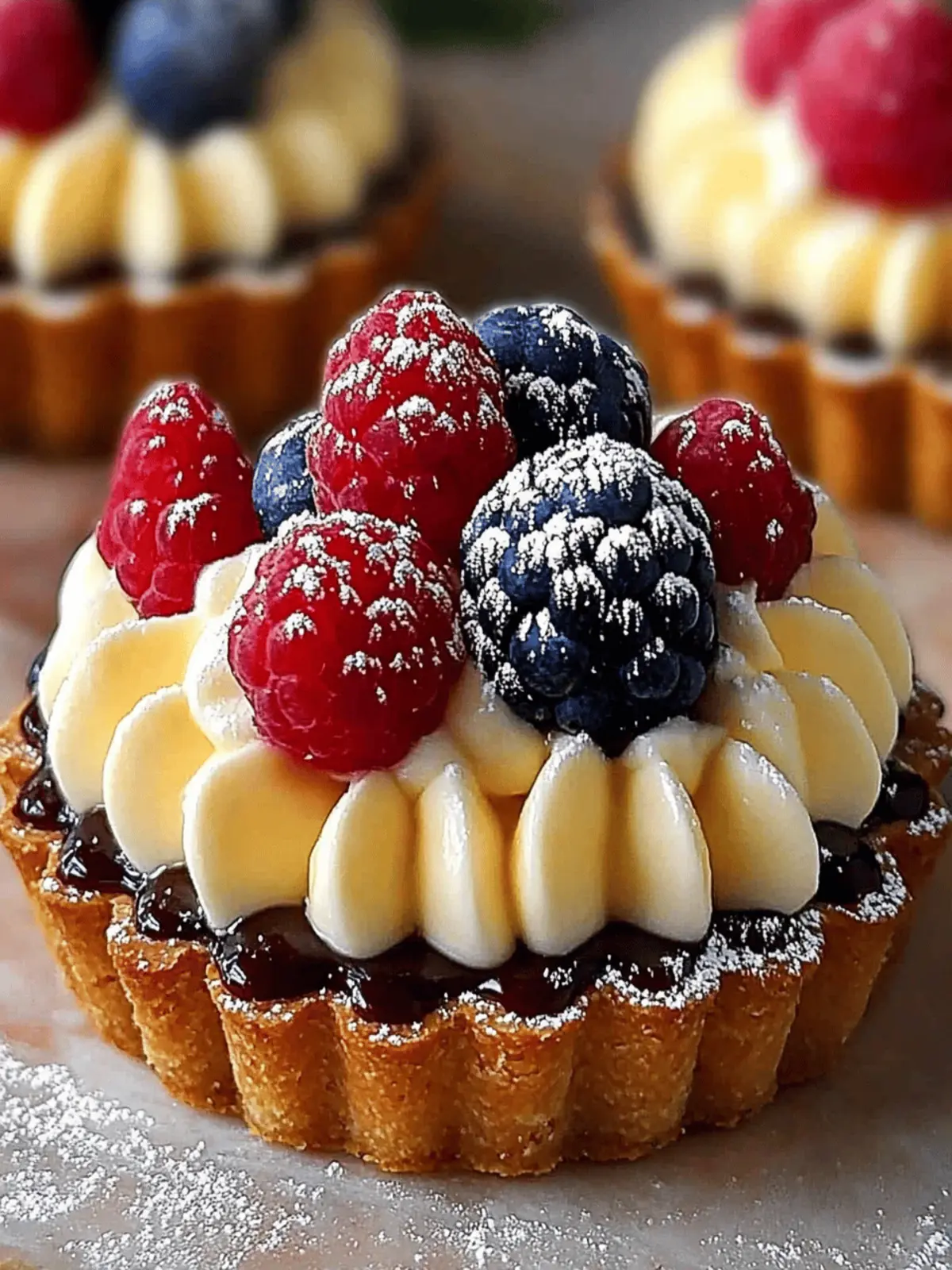 White Chocolate Mousse Tartlets