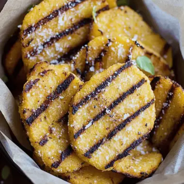 Grilled Parmesan Polenta Chips