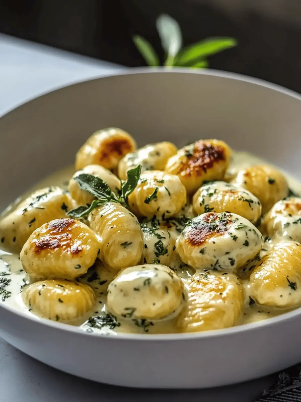 Millionaire Gnocchi with Creamy Sauce