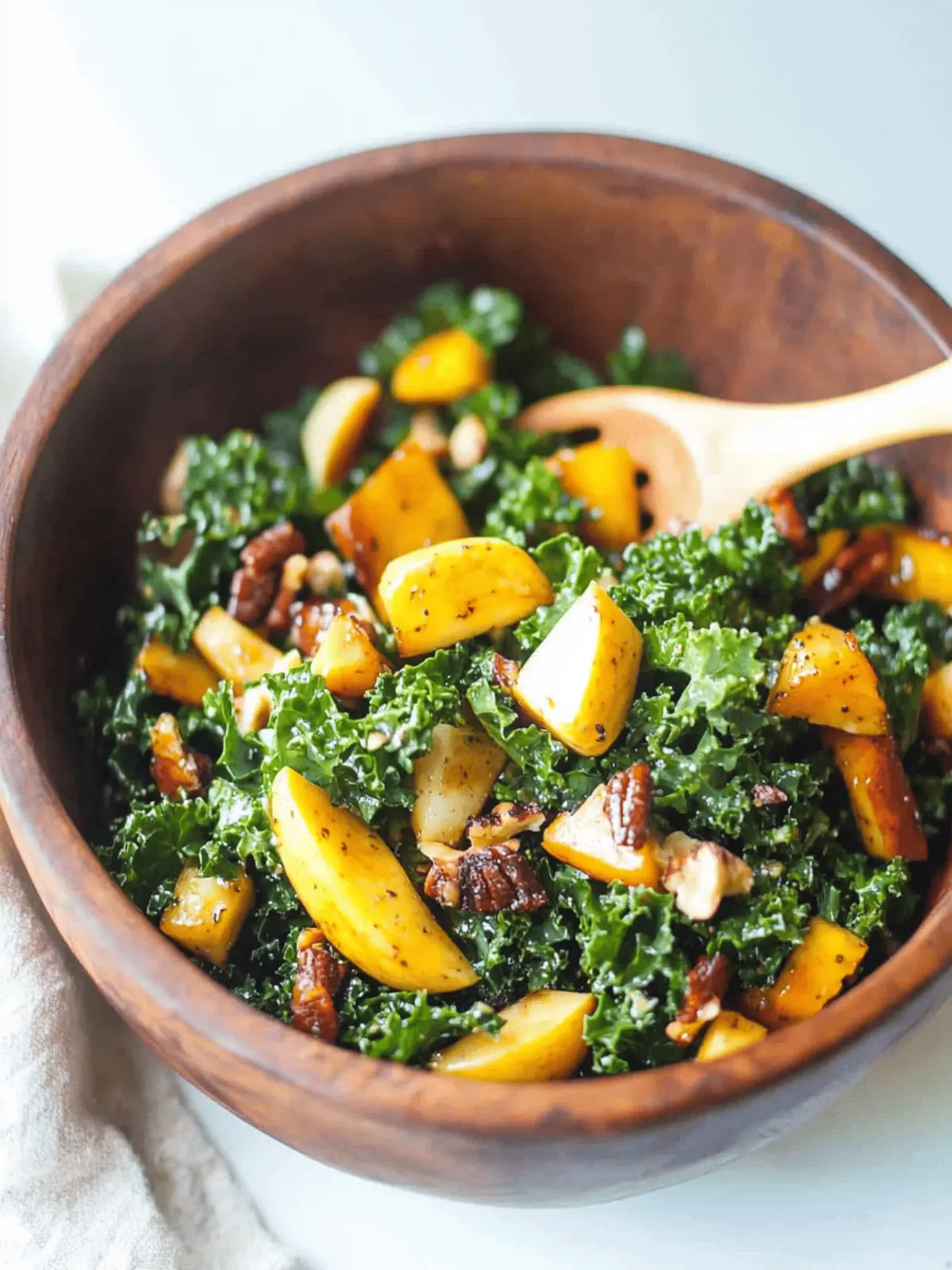 Autumn Kale Salad with Maple Balsamic Vinaigrette
