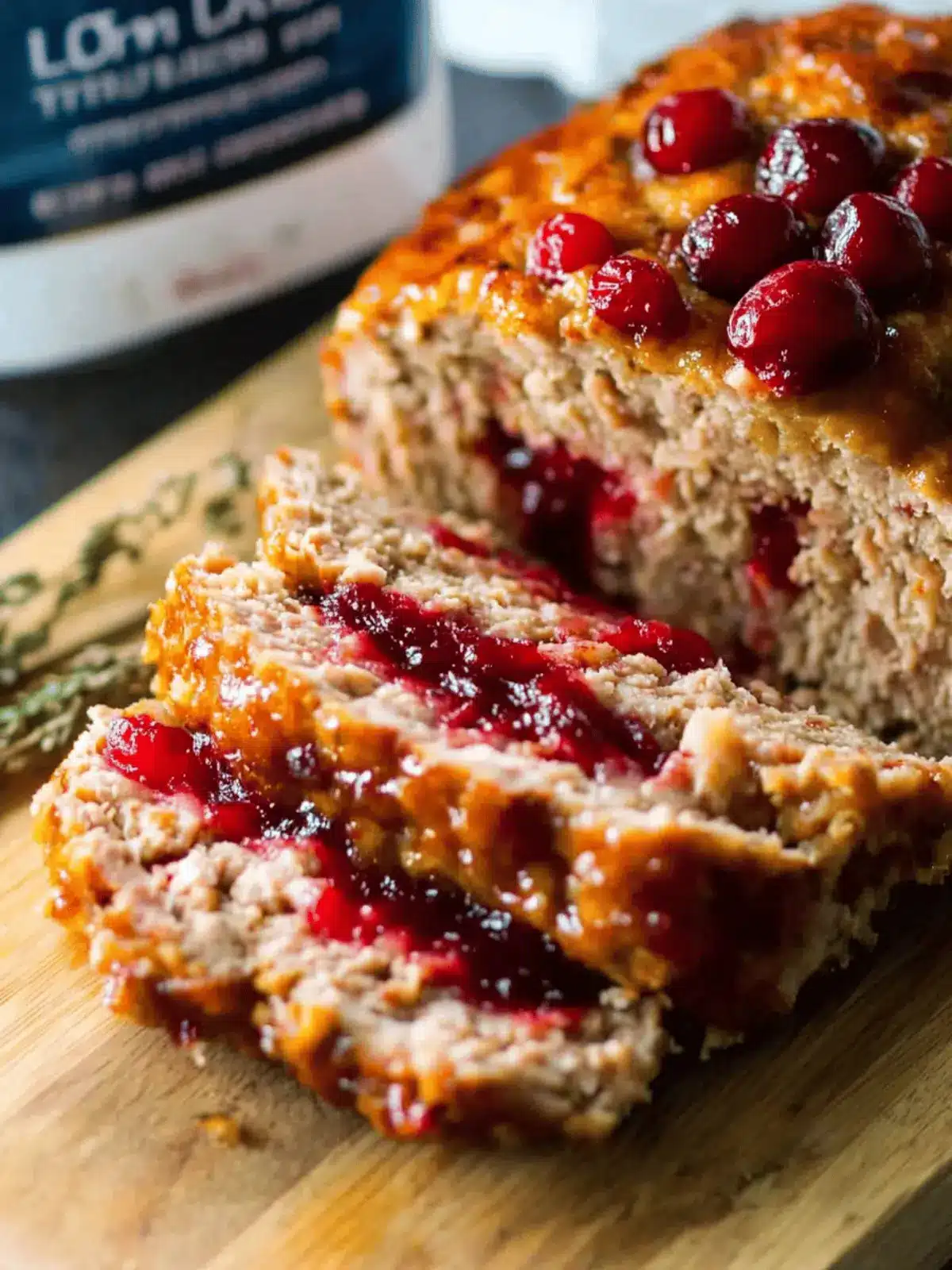 Savory Turkey Meatloaf with Stuffing and Cranberries Delight 3 Turkey Meatloaf with Stuffing and Cranberries