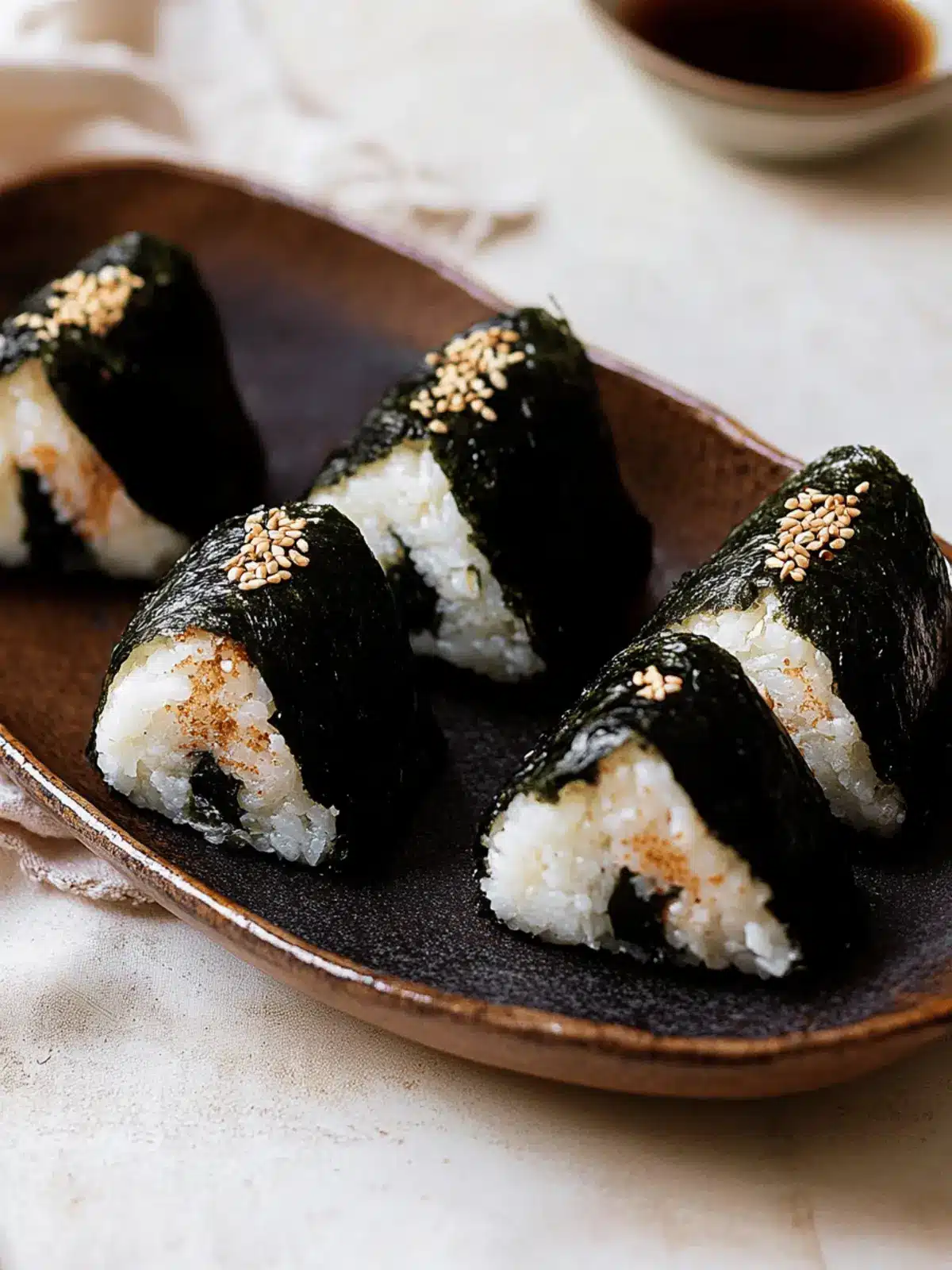 Miso Eggplant Onigiri