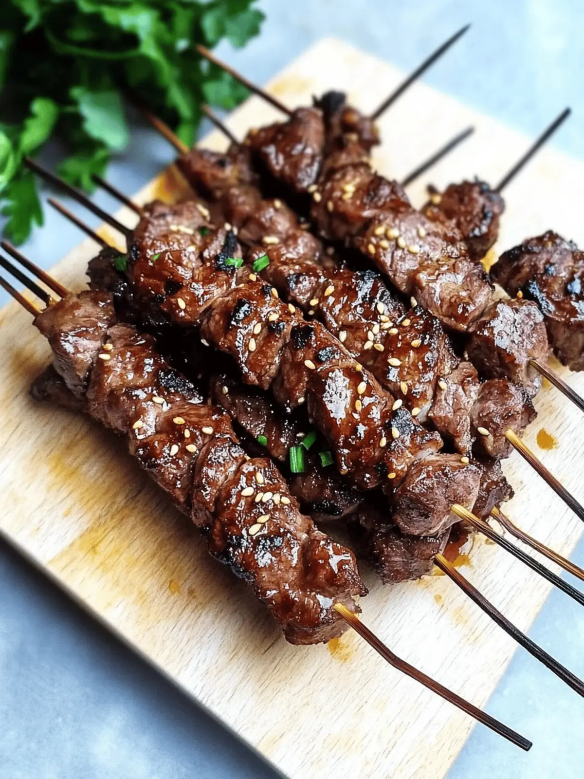 Teriyaki Sesame Beef Skewers