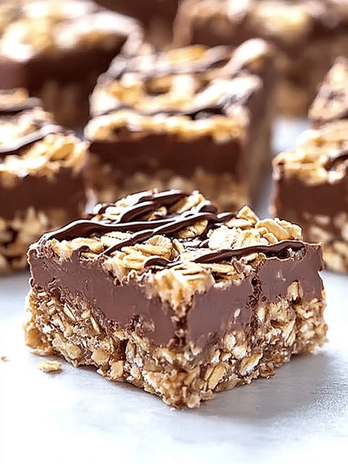 No Bake Chocolate Oatmeal Bars