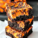 Halloween Cream Cheese Swirl Brownies