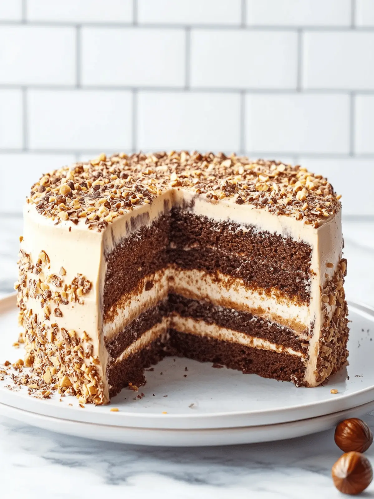Hazelnut And Chocolate Hazelnut Cake