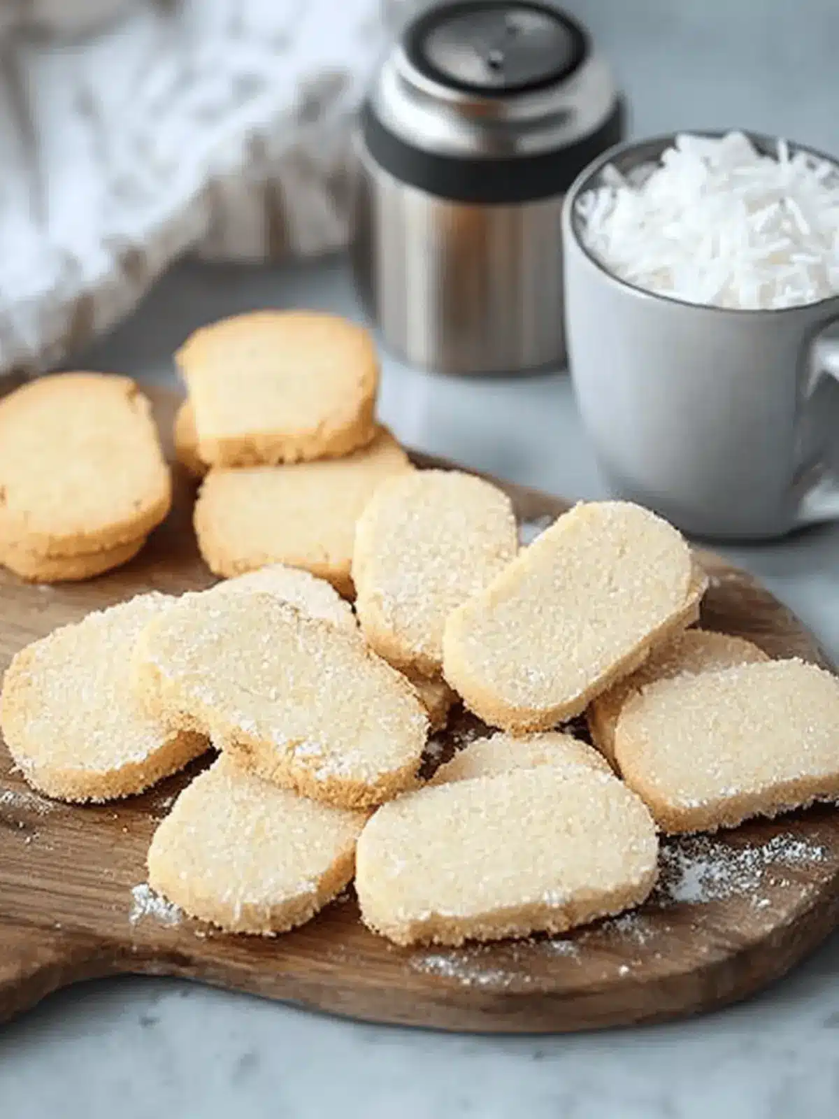 Slice & Bake Coconut Shortbread Cookies