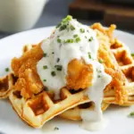 Oven-Fried Chicken with Waffles and White Gravy