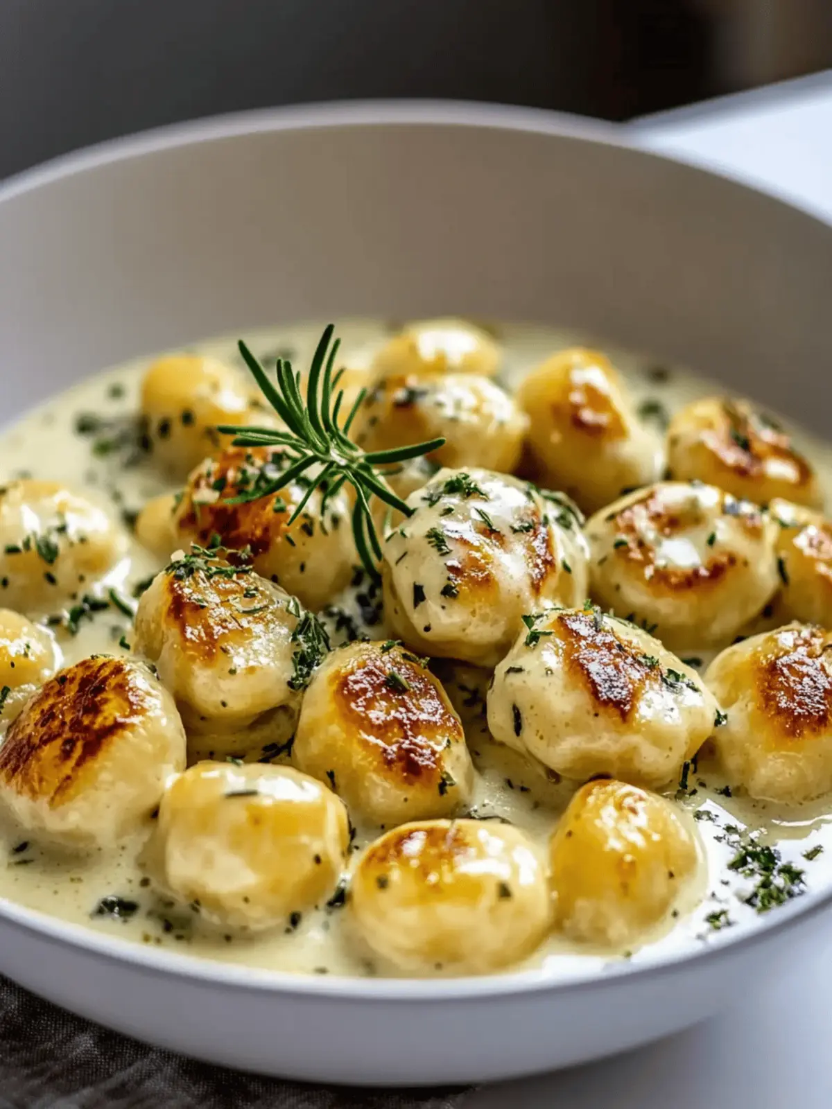 Millionaire Gnocchi with Creamy Sauce