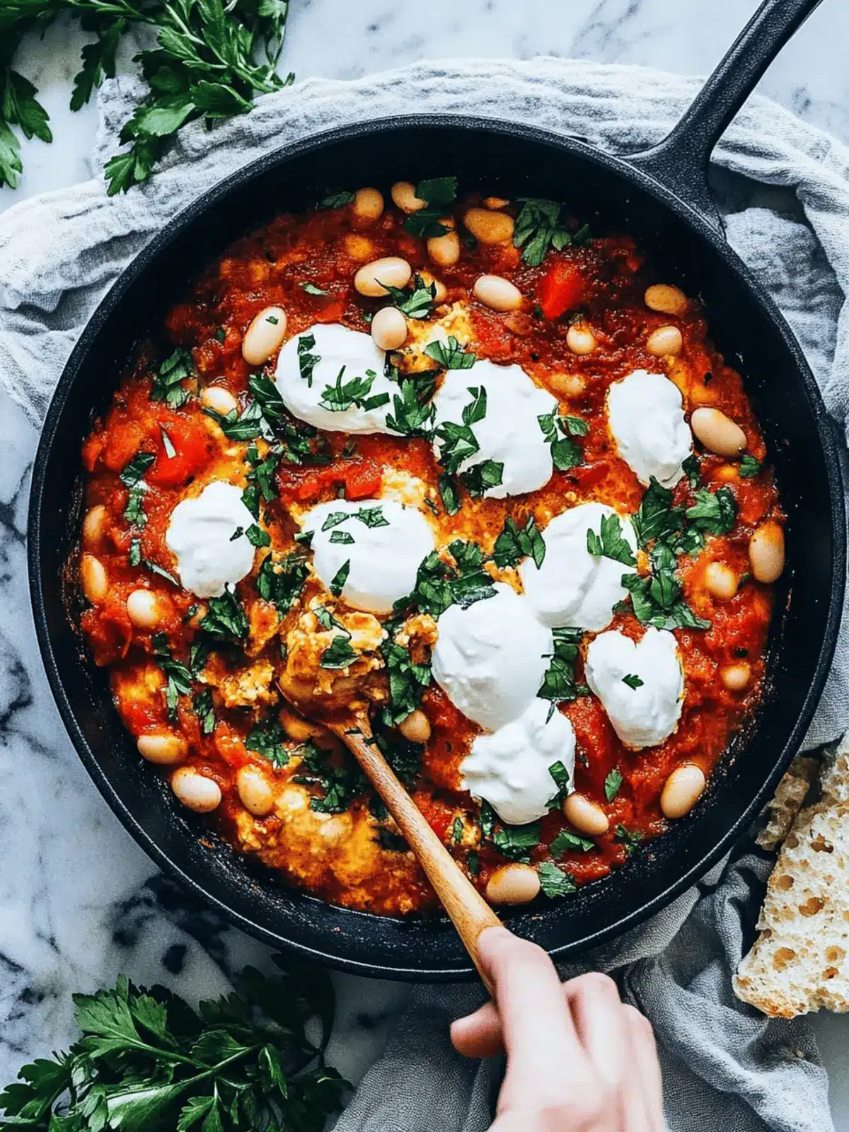 One-Pot Vegan White Bean Shakshuka