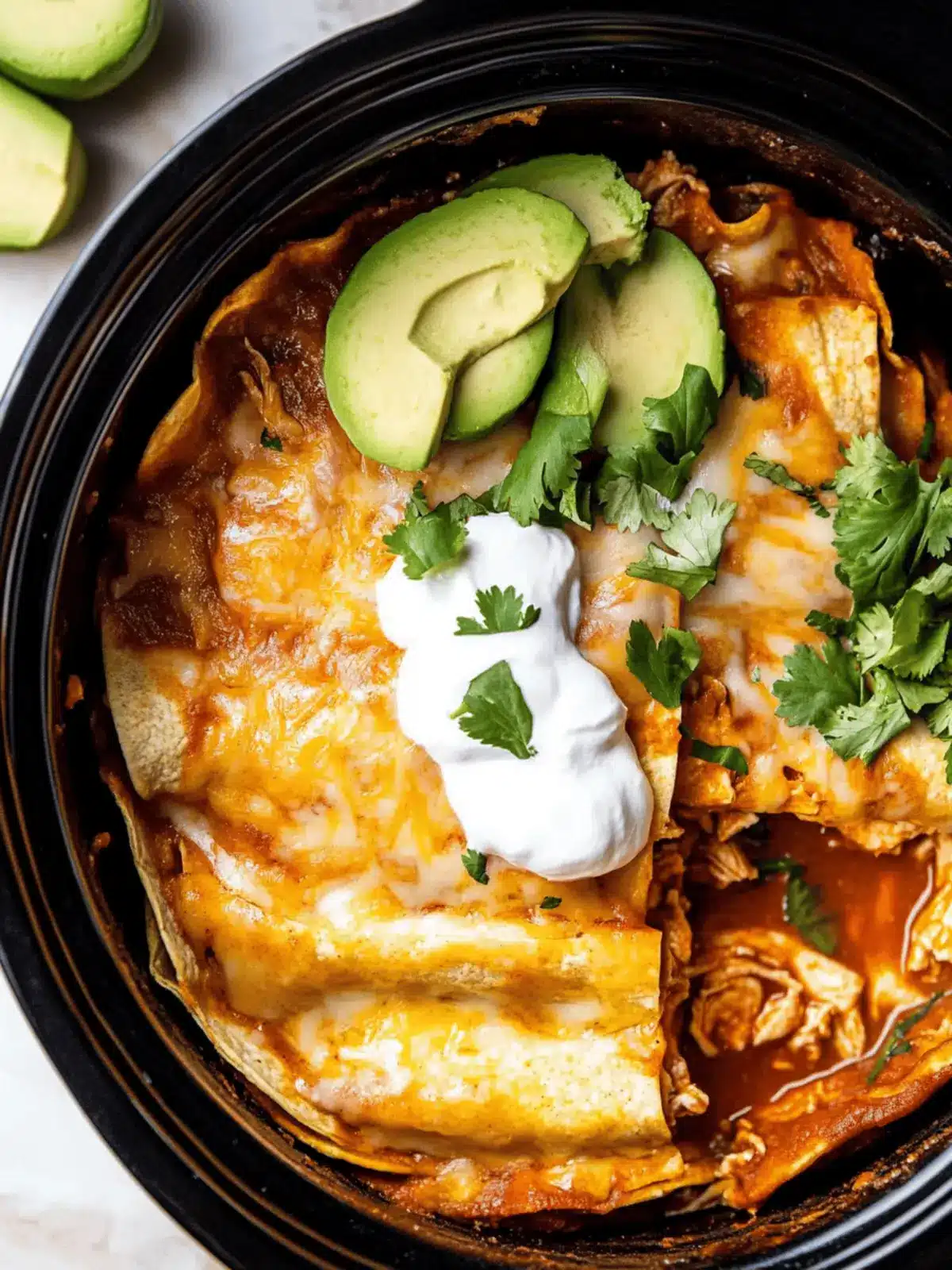 Slow Cooker Chicken Enchiladas