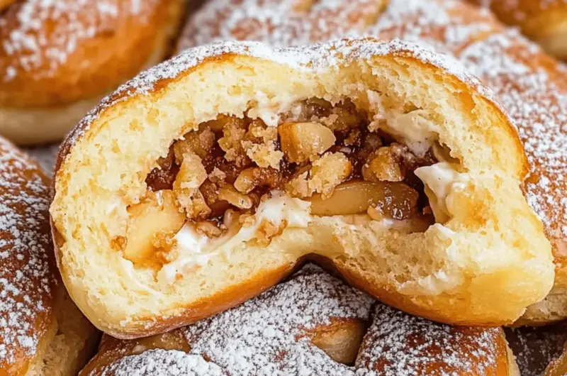 Apple Cheesecake Brioche Buns