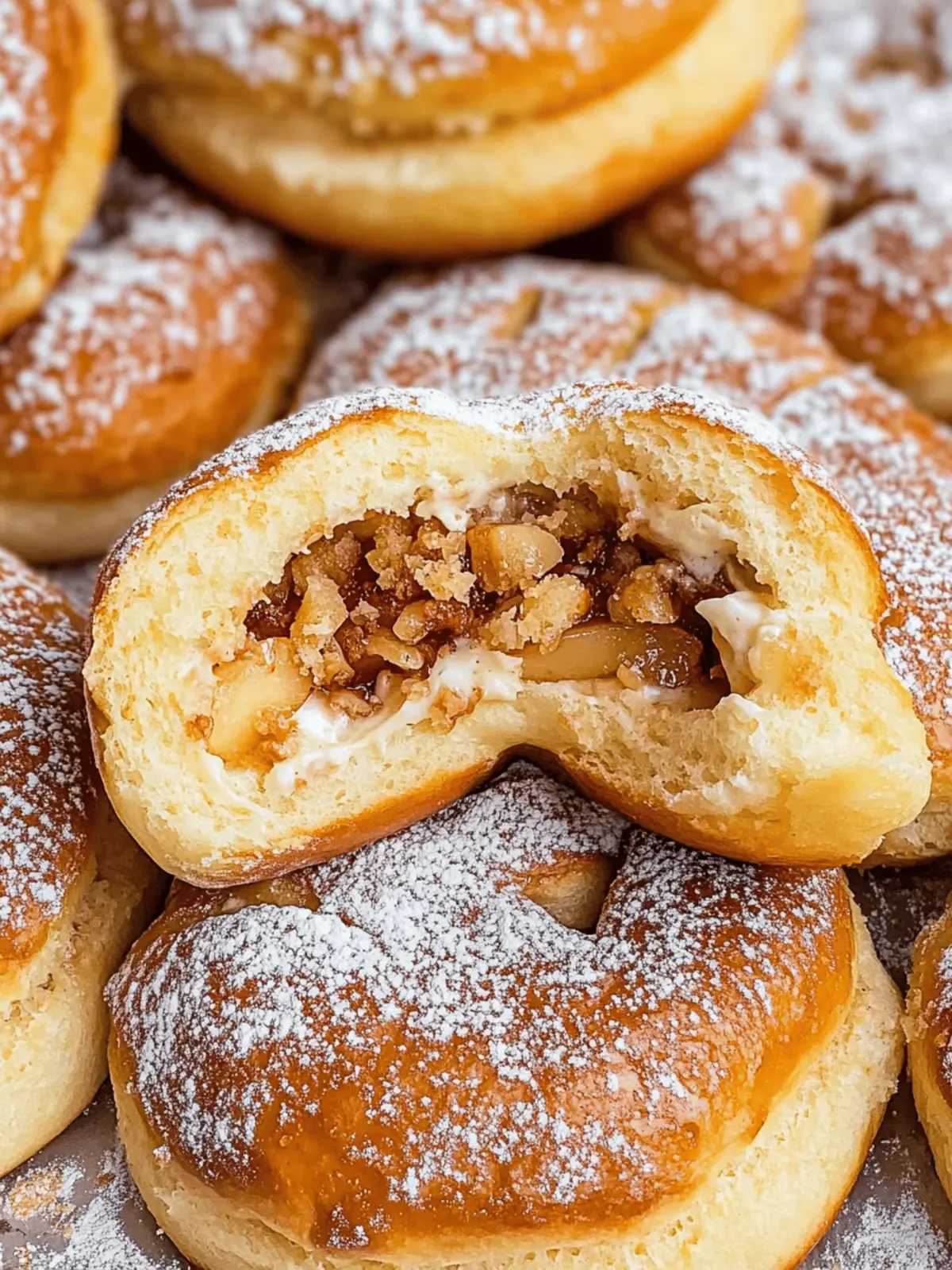 Apple Cheesecake Brioche Buns