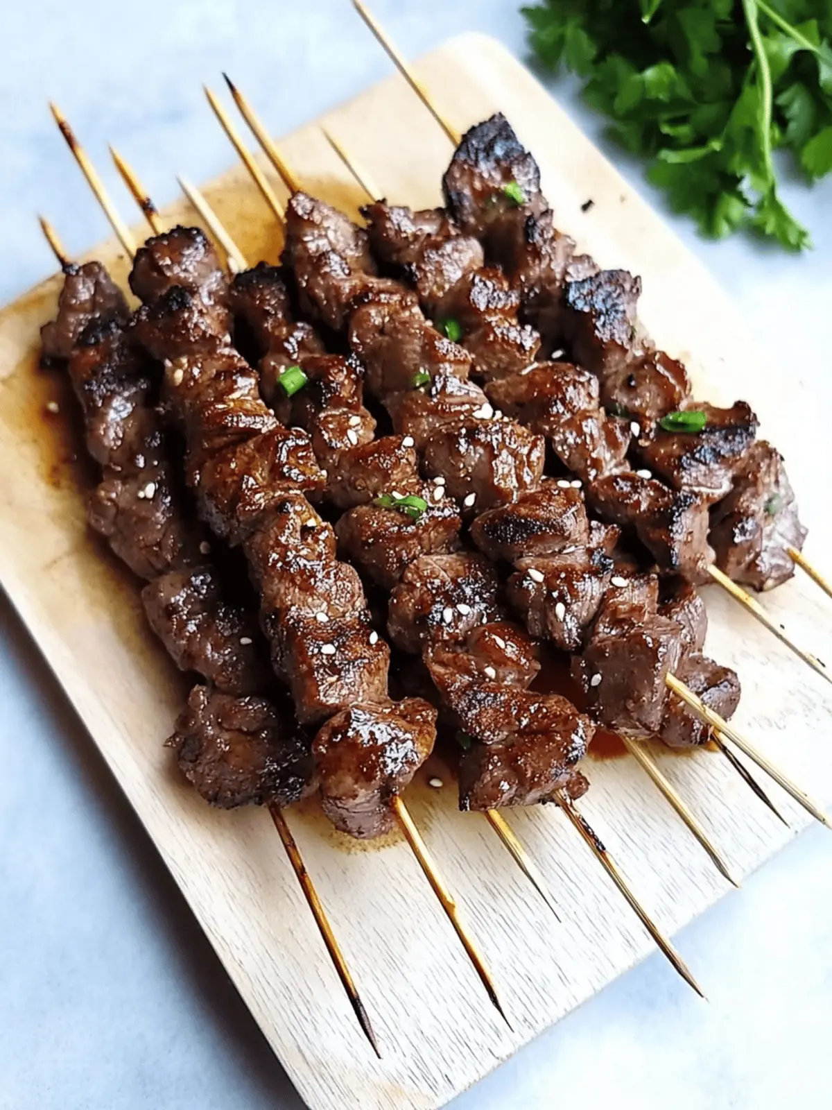 Teriyaki Sesame Beef Skewers