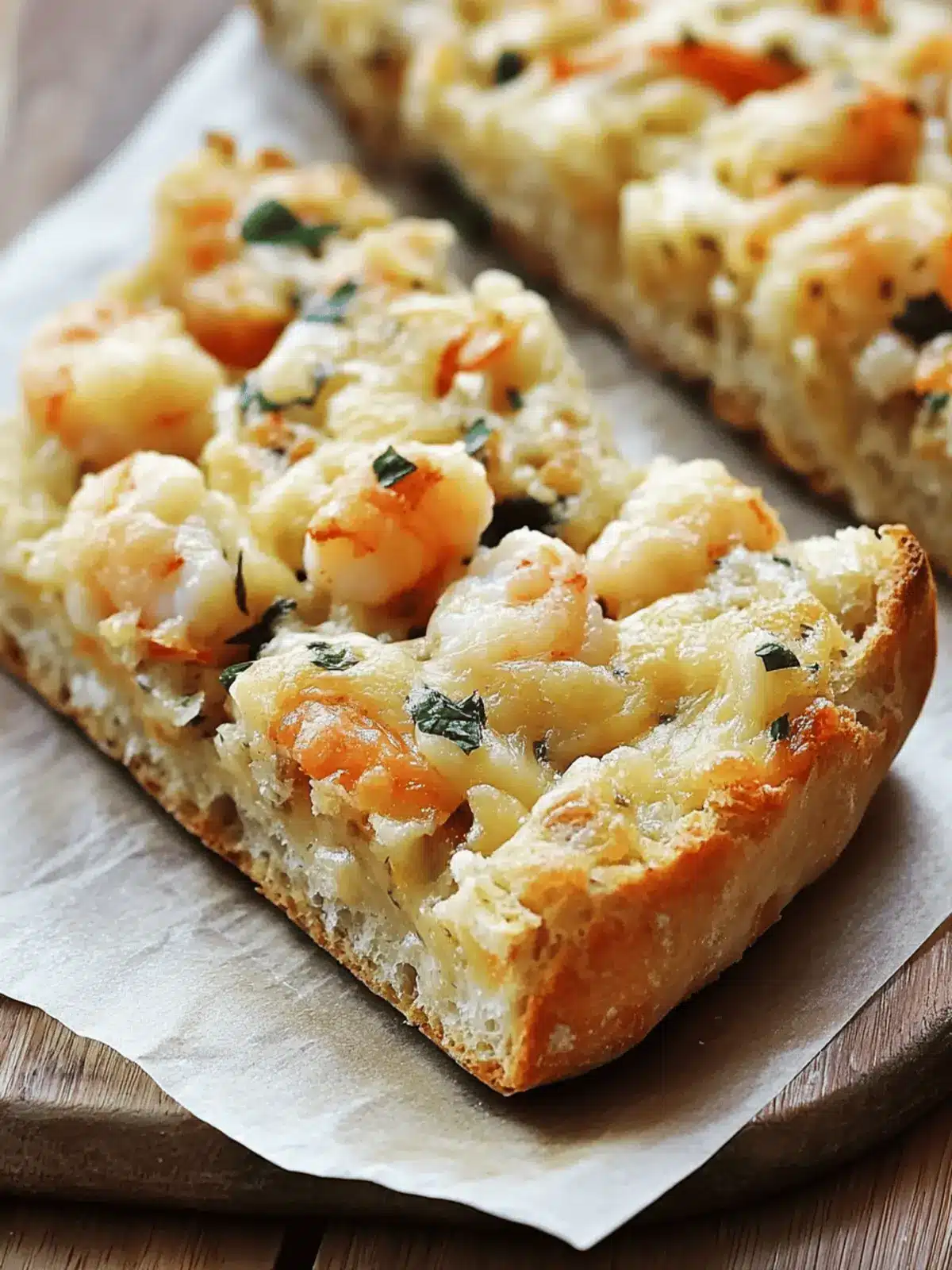 Cheesy Shrimp Ciabatta