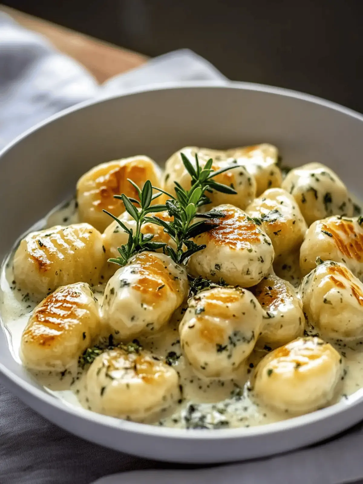 Millionaire Gnocchi with Creamy Sauce