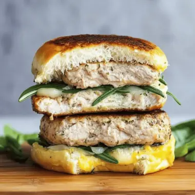 Rosemary Garlic Chicken Burgers