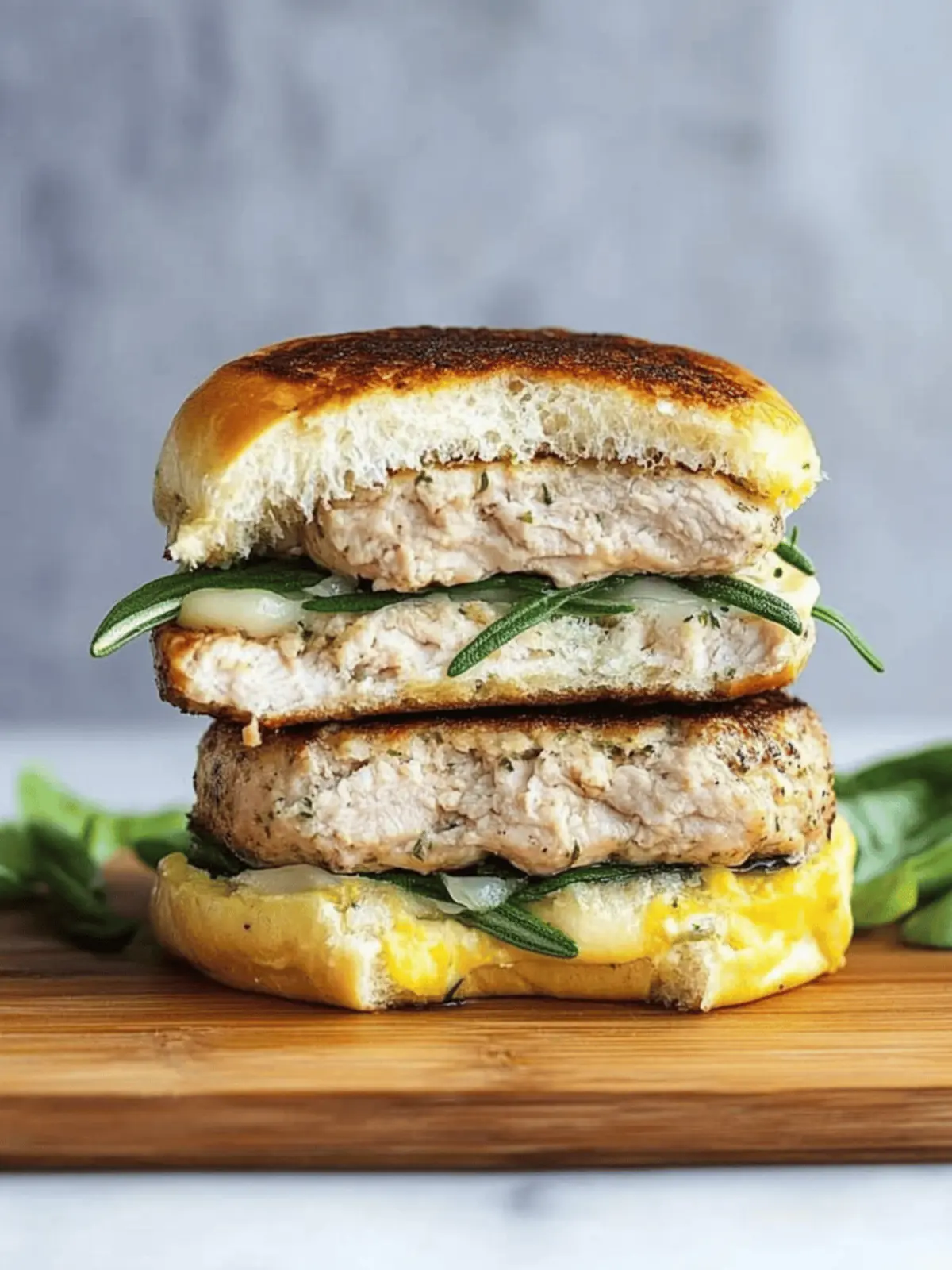 Rosemary Garlic Chicken Burgers