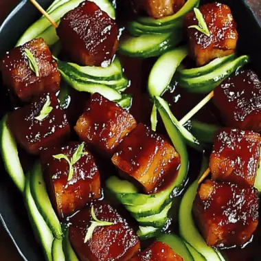 Sticky Pork Belly Bites