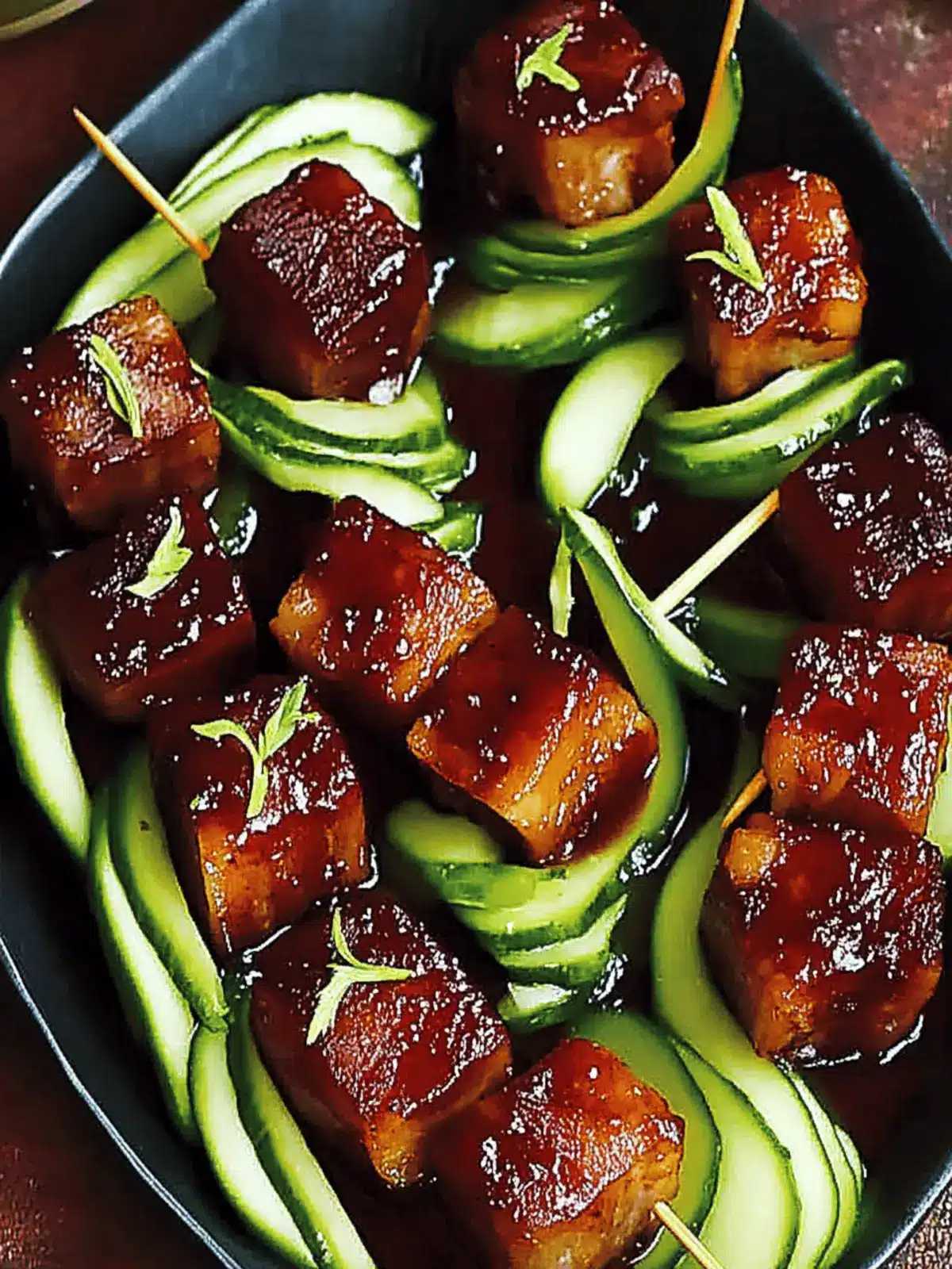 Sticky Pork Belly Bites