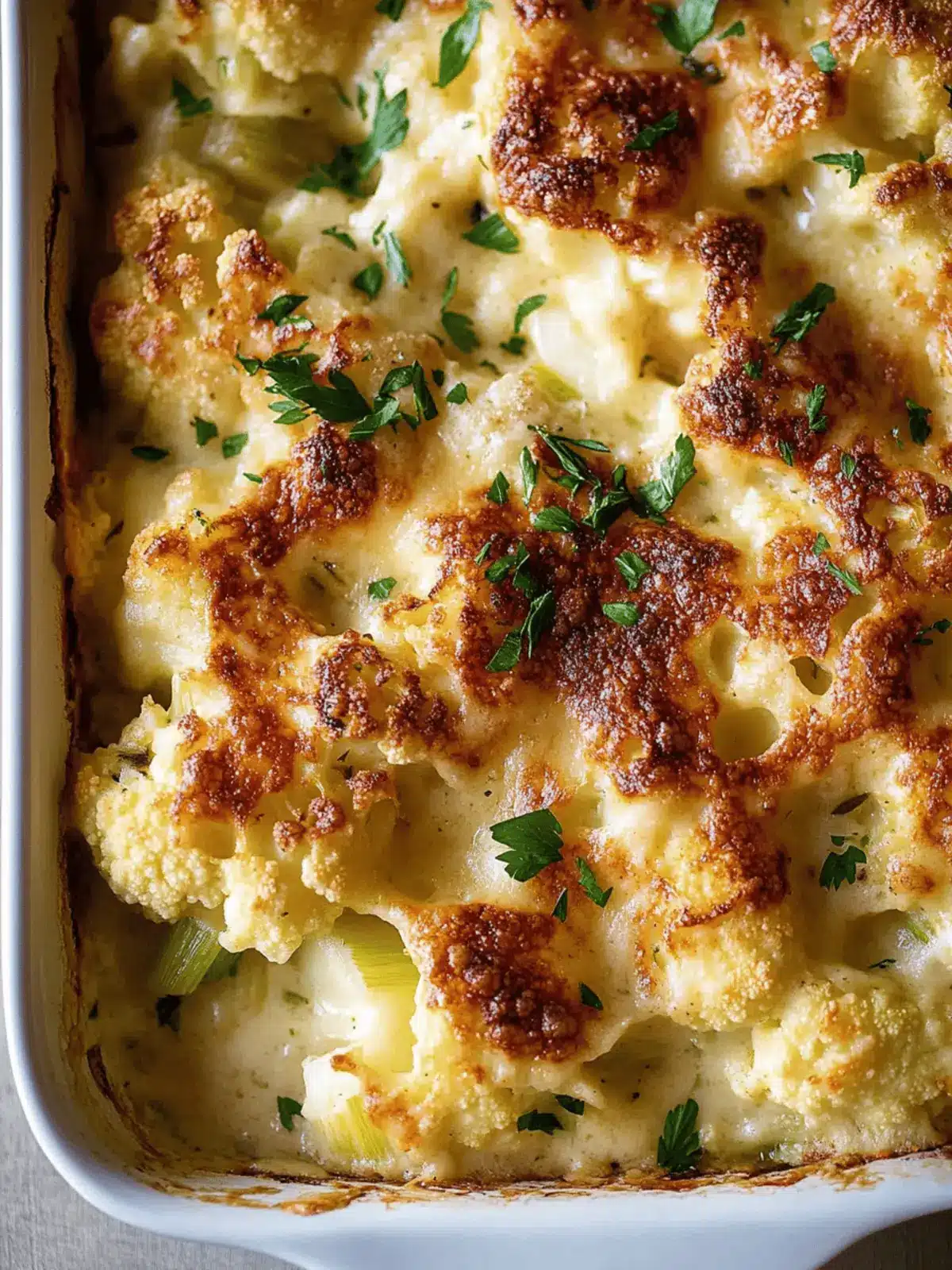 Cauliflower & Leek Gratin