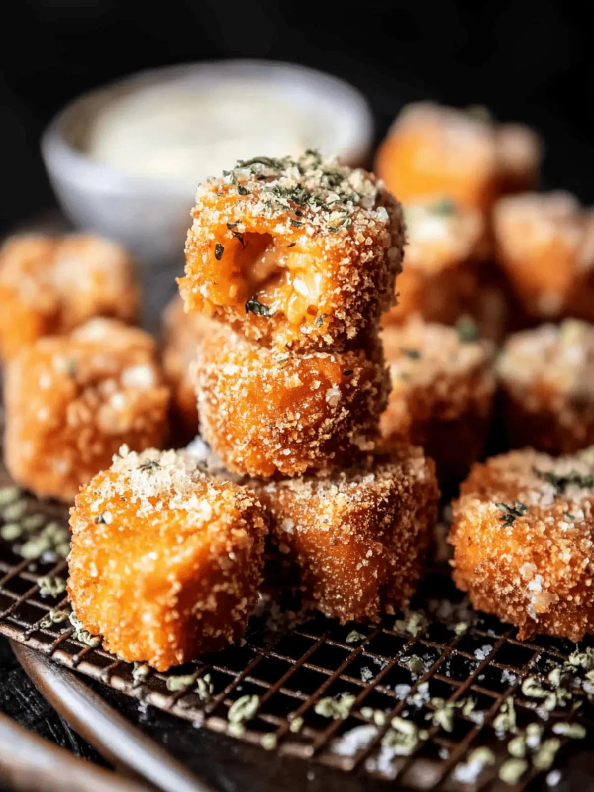 Crispy Cheesy Sweet Potato Bites for Irresistible Snacking 2 Crispy Cheesy Sweet Potato Bites