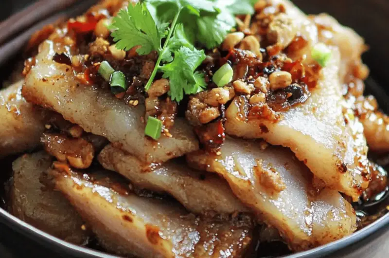 Pork Belly with Spicy Garlic Sauce
