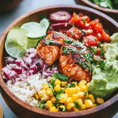 Roasted Salmon Burrito Bowl