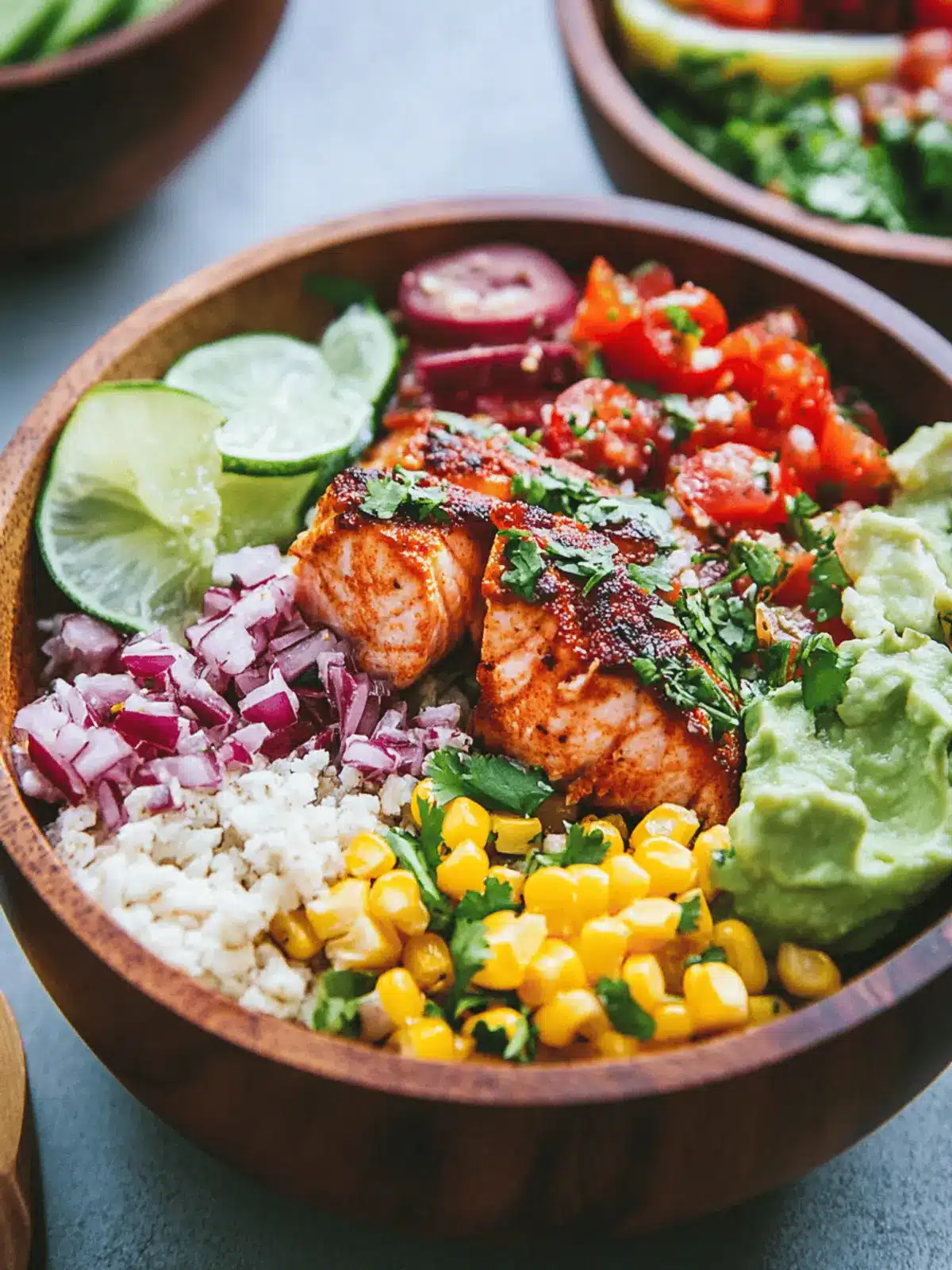 Roasted Salmon Burrito Bowl