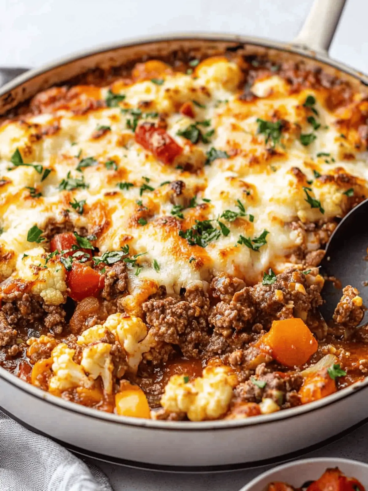 Beef + Cauliflower Stove-top Casserole for Cozy Nights 4 Beef + Cauliflower Stove-top Casserole