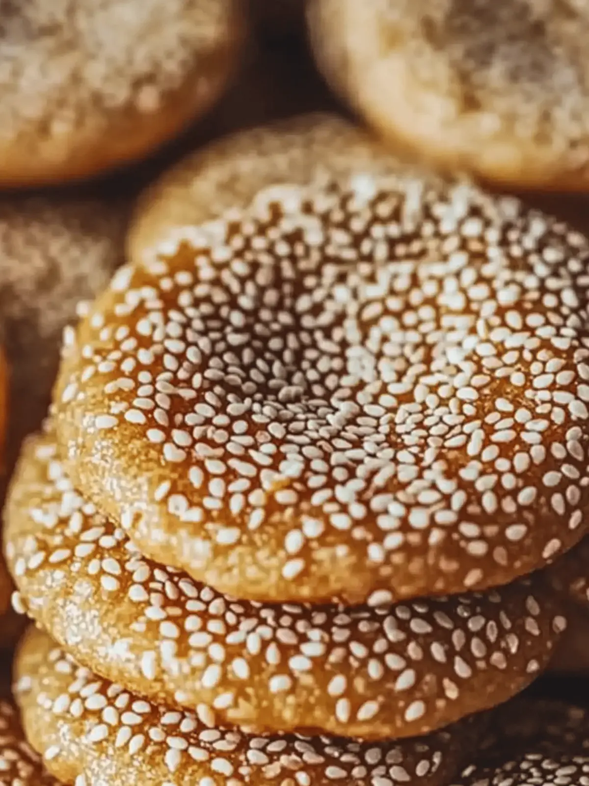 Buttery Honey Sesame Cookies