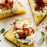 Polenta Toasts with Herbed Ricotta & Bacon