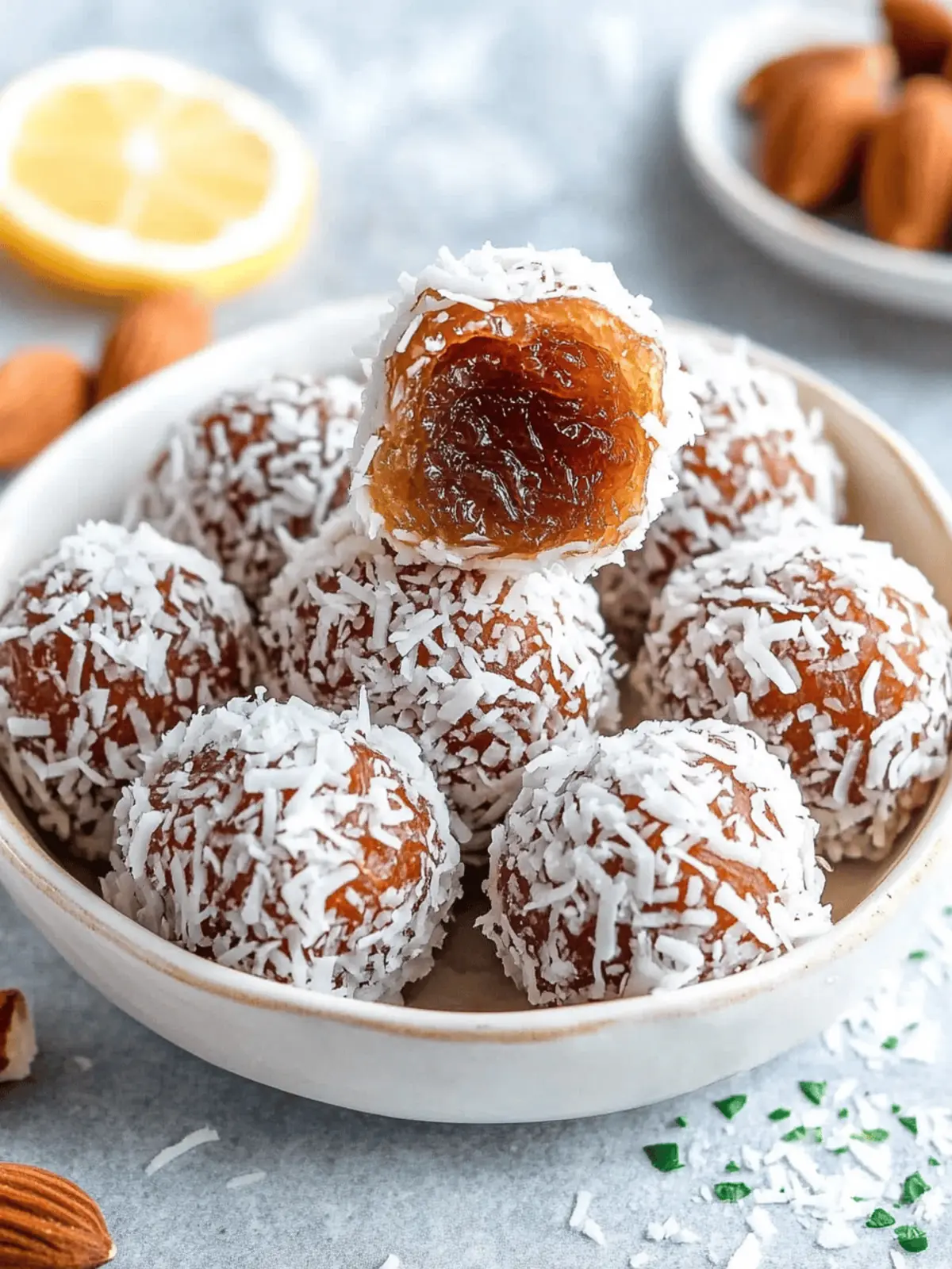 3 Ingredient Coconut Date Rolls