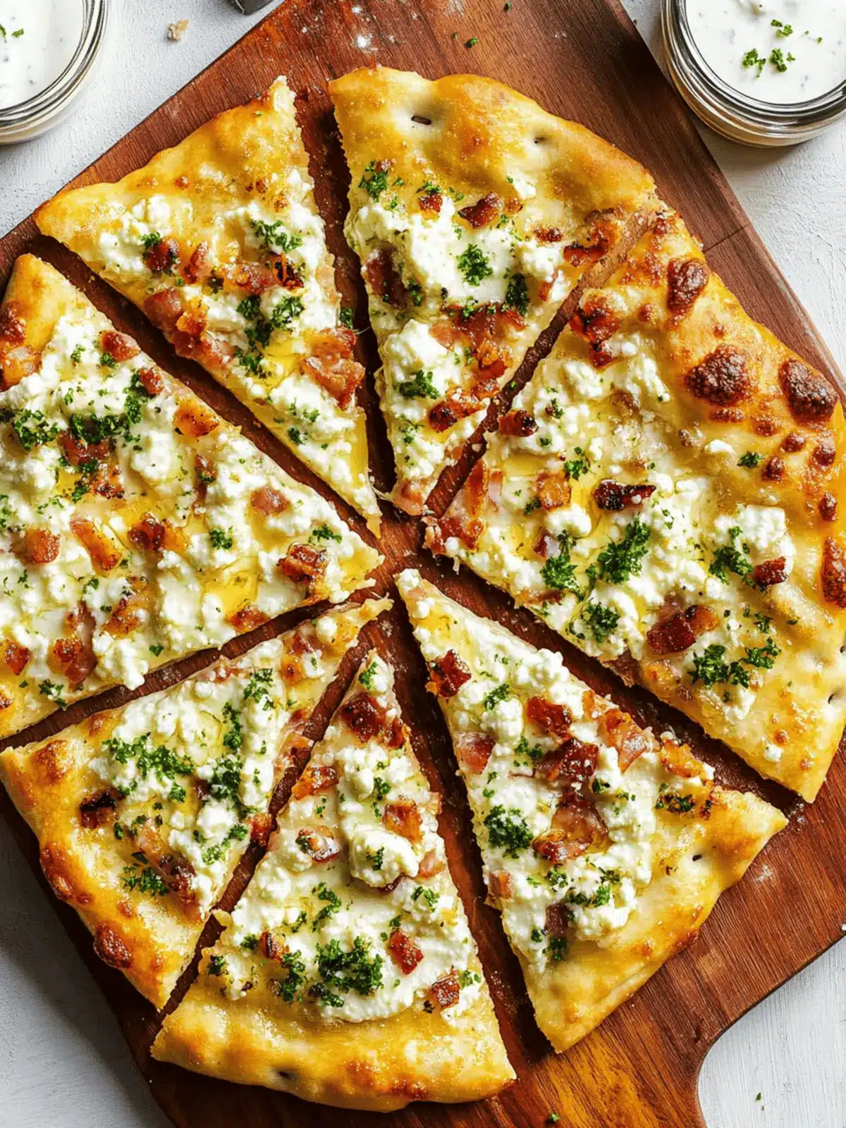Pancetta, Ricotta & Hot-Honey Flatbreads