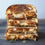 Grilled Cheese With Ham And Brie Cheese With Microgreens, Apple And Dijon